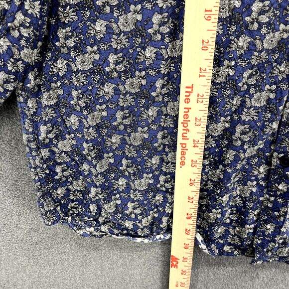 Alexander Jordan Shirt Mens‎ XL Blue Floral Long Sleeves Casual Button Down - Picture 8 of 15